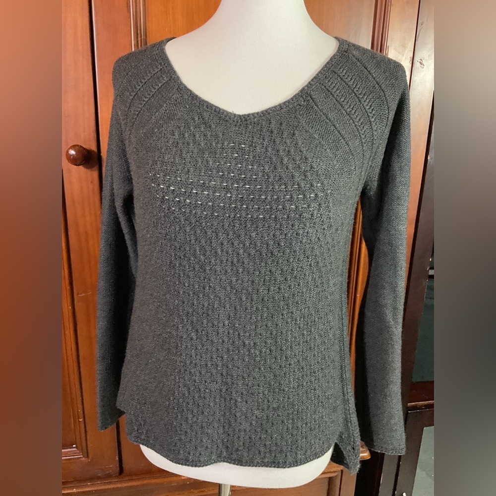 Grace Elements Women’s Solid Charcoal Gray Open K… - image 2